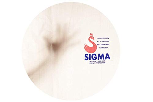 Image of SIGMA (LABLE) 12FT X 10FT 170 GSM Waterproof Tarpaulin Sheet for Home Roof, Car Shed, Construction, Agriculture, Tent and Emergency Shelter, White