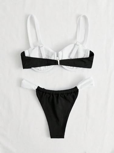SOLY HUX Women's Color Block Underwire Bikini Sets Bathing Suits Two Piece Swimsuits2