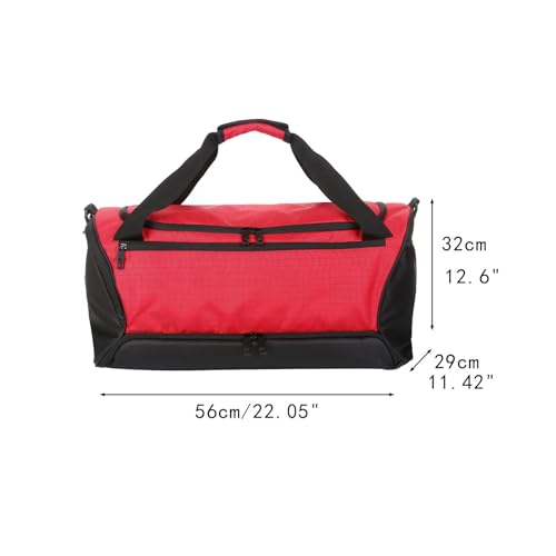 Travel Duffle Bag with Shoe Compartment Sports Gym Bag Multipurpose Large Carry on Overnight Bag Shoulder Bag for Gym Fitness(Red)3