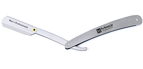 MACS PROFESSIONAL Barber Straight Edge Razor With 100 Derby Blades -Salon Quality-Smooth Shave-Easy Blade Replacement Mechanism- Men's Manual Shaver-Perfect for Pro Barbers and Personal Use-Macs-043B1