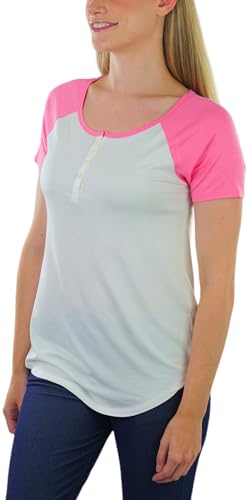 Image of ToBeInStyle Women's Classic Two Color Cotton Baseball T-Shirts