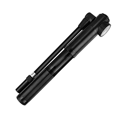 Mini manomètre pompe à vélo pour cadre de valve noir anti sous-gonflage