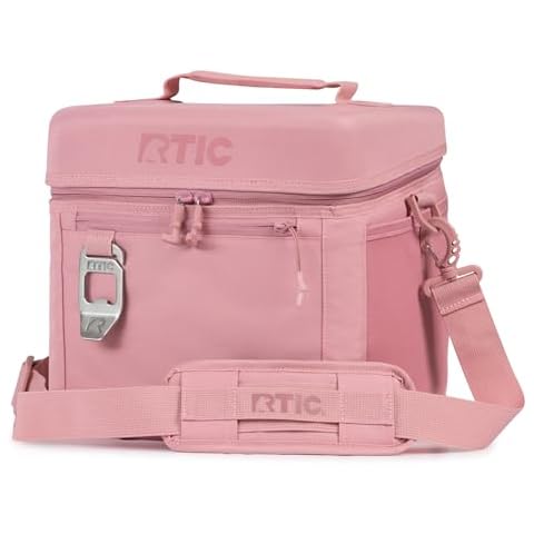 RTIC 15 Can Everyday Cooler, Soft Sided Portable Insulated Cooling for Lunch, Beach, Drink, Beverage, Travel, Camping, Picnic, for Men and Women, Dusty Rose Cover