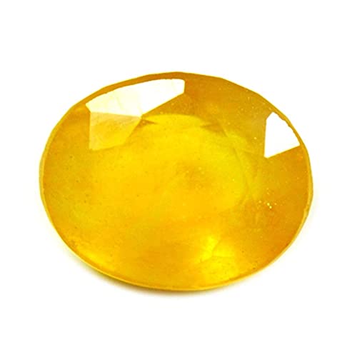 Saphir jaune de Ceylan Pukhraj pierre précieuse naturelle 10,25 Ratti AMZ14288 gemme