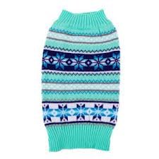 Top Paw Turquoise Fairisle Sweater~X-Small~