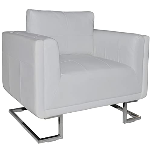 Questa poltrona in pelle di alta qualità presenta struttura in legno resistente e piedini cromati. Grazie al suo design moderno ed elegante, si distinguerà sicuramente ovunque vada.
