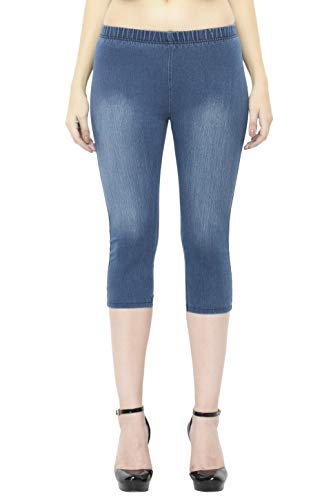 Image of Frenchtrendz Women's Cotton Modal Spandex Stretchable Slim Fit Jegging Capris