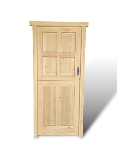 Rusticos Juan Garcia Puerta de exterior partida de madera 210cm X 92cm (sin clavos) (APERTURA A IZQUIERDAS)