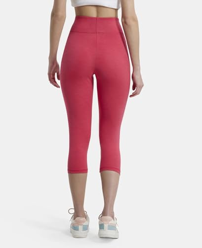Image of Jockey Women's Slim Fit Capri (1391 Ruby Marl XL)
