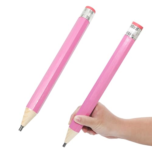 2 Lápices Gigantes de Madera 13.4 Pulgadas Rosas miniatura 1
