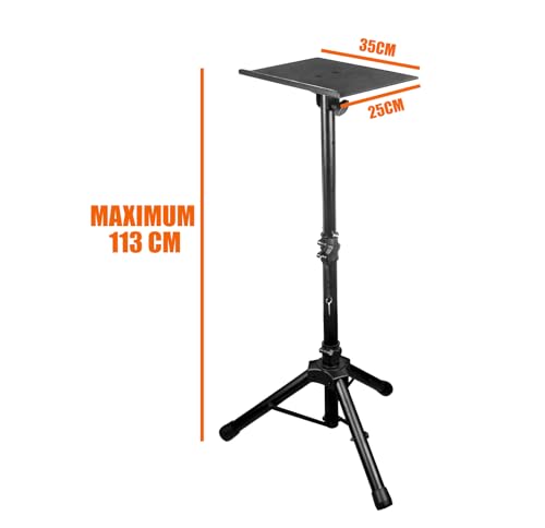 Image of Softline Pro Heavy Duty Multipurpose Adjustable Portable Tripod Stand for Workstation Music DJ Projector Mixer Projector Laptop Stand Professional & Height Adjustable (SP-PS003)