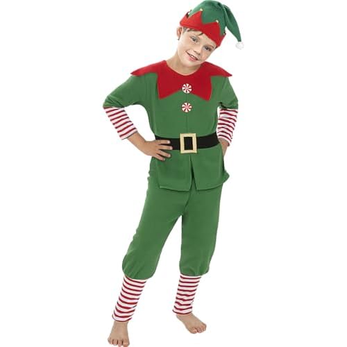 Funidelia | Disfraz de elfo navideño para niño Elfo navideño, Navidad, Duende navideño - Disfraz para niños y divertidos accesorios para Fiestas, Carnaval y Halloween - Talla 3-4 años - Verde