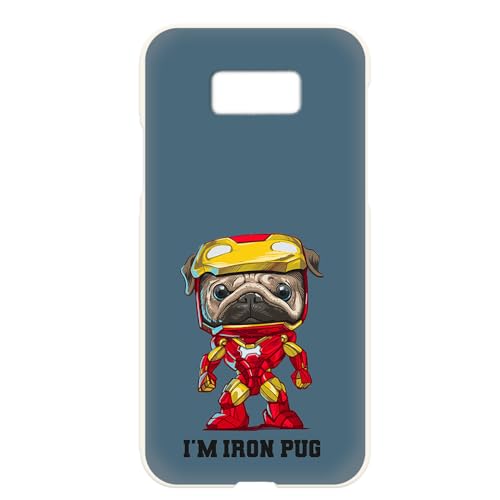 Galaxy S8+ 用 SC-03J SCV35 対応 ハードケース ギャラクシーs8プラスのケース アイアンぱぐ パロディ あにまる いぬ柄 いんでぃごぶるー 携帯 スマホカバー hbcbs04
