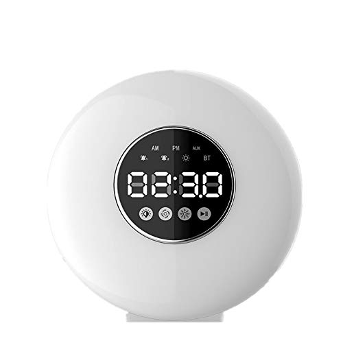 Wecker Wireless Lautsprecher Nachttischlampe Audio Smart Touch Bunte Atmosphäre Licht Digital Wecker füR Kinder BüRo Schlafzimmer