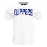 Pro Standard Mens NBA Los Angeles Clippers Classic Chenille Short Sleeve Tee White