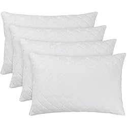 Protector Almohada Blumtal Set de 4 Protectores de Almohada Acolchado 50x70 cm - Funda de Almohada Extra Suave Transpirable, Funda de Almohada Suave Lavable a Máquina, Fundas de Almohada con Cremallera