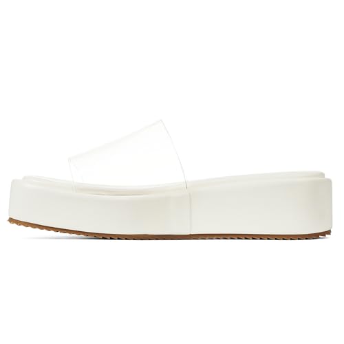 Chunky Platform Sandals Women Comfy Padded Wedge Sandals Square Open Toe Soft Mules Platform Slides for Women Summer Casual Flatform Shoes