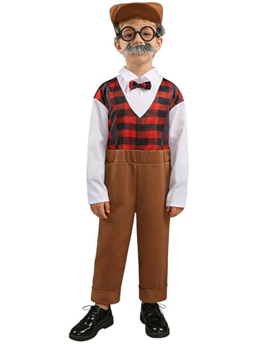Traje de abuelo para niños ideal para obras de teatro escolares y tardes de juego en casa