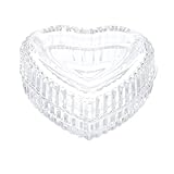 Bocal en forme de cœur : idéal pour ranger et exposer vos bijoux préférés (bracelets, boucles d'oreilles, colliers, broches, pinces à cheveux, etc.) et les garder propres. bocal en verre en forme de cœur