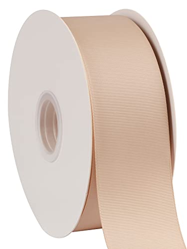 AVANAVA 50mm Wide Grosgrain Ribbon - 45 Meters, Ideal for Gift Wrapping Hair Bows, Home Decor, Flower Arrangement (835-Tan) - Image 4