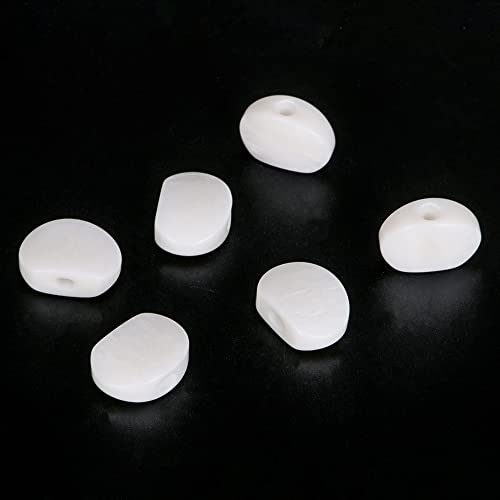 6Pcs White Guitar Tuner Acrylic Ukulele Oval Tuning Key Buttons Replacement #TOP1