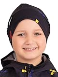 unuo, Gorro de forro polar para niños, color negro, Negro , 45-48