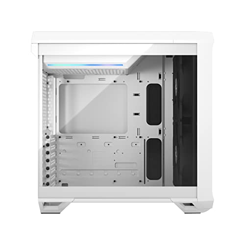 Image of Fractal Design Torrent Compact White - Clear Tint Tempered Glass Side Panel - Open Grille for Maximum air Intake - Two 180mm PWM Fans Included - Type C - ATX Airflow Mid Tower PC Gaming Case