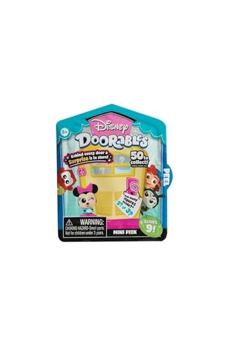 DOORABLES Disney, Estuche Mini Peek con 2 o 3 Figuras sorpresas, Nueva Serie, 50 nuevos Personajes coleccionables, Modelos aleatorios, Juguetes para niños a Partir de 5 años, DRB11