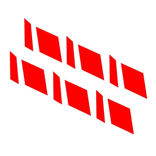 Mad Hornets 6pcs autocollant de décalque de vinyle de jante de voiture réfléchissant rouge pour 18"-21" universel Cover