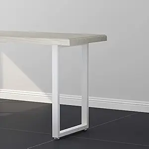 White Metal Table Legs Desk Leg 28 Inch Heavy Duty Dinning Table Leg,Metal Table Leg,Square Tube Iron Tale Legs(Only Legs)
