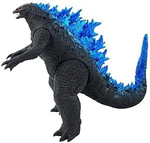 LGQHCE Godziilla Action Figure, Anime Model Decorative Statue 3D Printed Action Figure Cartoon Character Statue Desktop Ornament for Cake Toppers Desktop Decorations GiftBlue,33x22CM