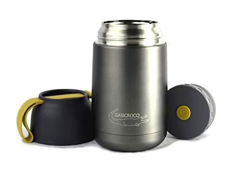 GASSCROCO - Thermobehälter 650ml - Lunchbox Food Jar - Edelstahl Warmhaltebox für Essen, Babynahrung, Camping Cover
