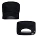 Initlove Cadet Army Cap Military Unisex Flat Top Hat for Men Women Black
