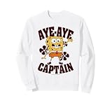 SpongeBob SquarePants Aye-Aye Captain Flowers Funny Cartoon トレーナー