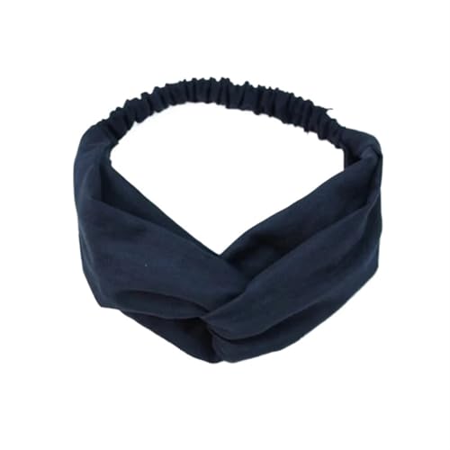 Cinta pelo deporte para yoga y fitness bandas cruzadas anchas para maquillaje azul