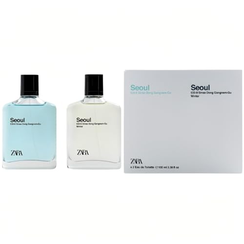 Zara Seoul + Seoul Winter Perfume for Men Fresh & Sporty Fragrance Duo with Mandarin Ylang-Ylang...