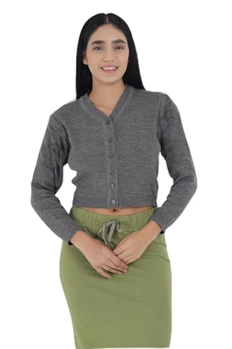 Image of Women Winter Wear V-Neck Full Sleeves Regular Fit Woollen Blouse
