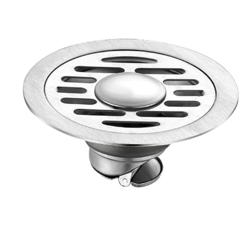 Operitacx Colador De Drenaje y Tapa del Desagüe De Acero Inoxidable 10 Cm Sistema Antipolvo y Sellado Doble, Resistente para Desagües De Baño y Lavandería, Accesorio Duradero para Uso Diario