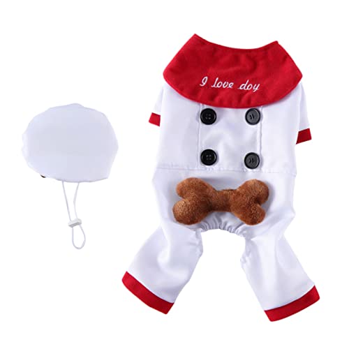 Disfraz para perro talla M color blanco UKCOCO