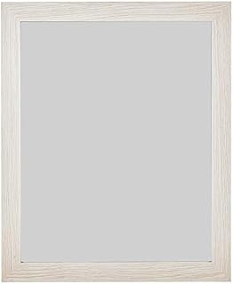 URBNLIVING Wooden Mounted Framed Glass Portrait Mirror Bedroom Bathroom 4 Colours 2 Sizes (Oak, 47x57)