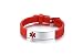 VNOX Rojo Acero Inoxidable Personalizado de Alerta Médica Pulsera de Silicona Ajustable,Grabado...