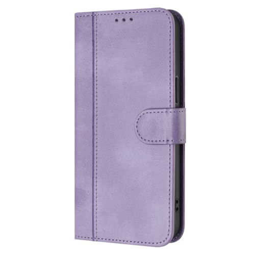 JNERBUYI Funda de PU Cuero para OPPO Realme 16T 5G, Carcasa Cartera Flip con Ranuras Tarjetas & Cierre Magnético, Retro Antigolpes Protectora. Púrpura