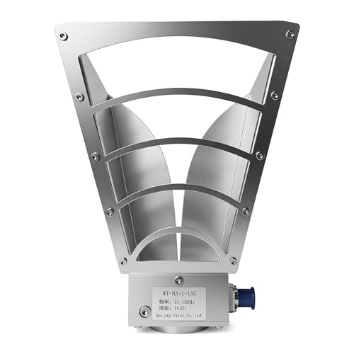 Horn Antenna Standard for Microwave Testing, 1-18GHz Frequency Range, for EMC/EMI Testing, UAV Detection & Lab Measurements, N-F Connector (ARC)