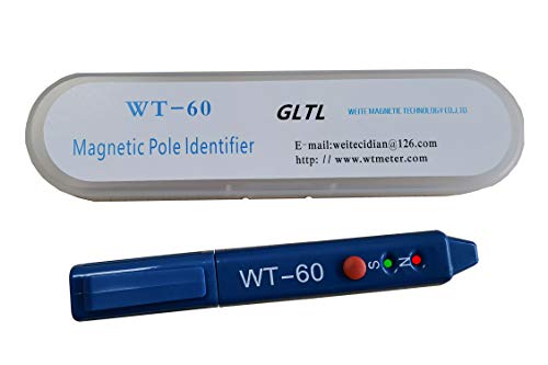 Image of Magnetic Polarity Tester with ±5mT Sensitivity, One-Button Operation for Electric Motors /Coils /Magnets Assembly - LED N /S Detection Pen, Portable Gauss Meter with 10-Hour Battery