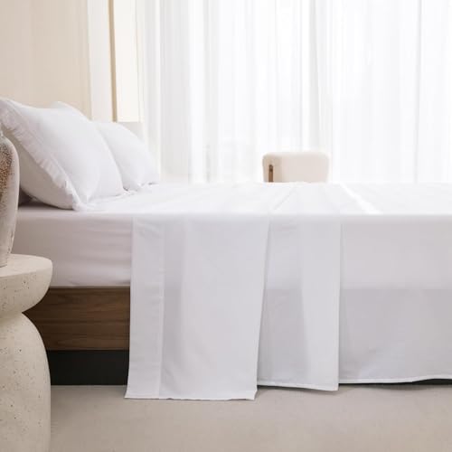 Image of Andency Oversized King Comforter Set with Sheets 120x120 White - 7 Pieces Boho Tassel Bed in a Bag Soft Lightweight Bedding Sets, Fringe Bed Set with Comforter, Sheets, Pillowcases & Shams