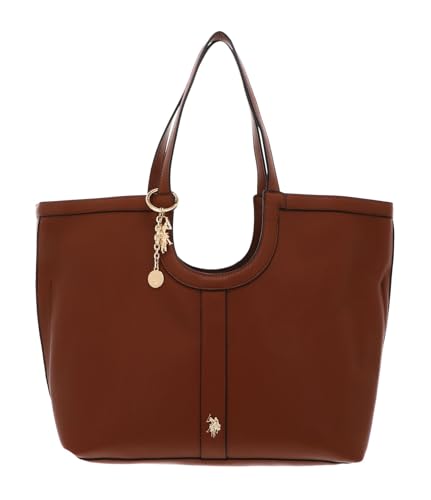 Sac à épaule Lawson U.S. POLO ASSN. grand shopping bag marron tan pratique