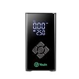 Youin Compressore d’Aria Elettrico Portatile MA1022 con Batteria 2000 mAh, USB-C, Modalità di Pressione Preimpostate 3-150 PSI, Torcia LED Integrata, Mini Gonfiatore per Bici Monopattino Moto Auto