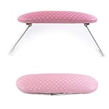 nail hand rest arm rest for nails techNail Art Manicure Hand Rest Pillow, Quilted Cushion with Foldable Stand, Pink and Beige(sz-122pink)