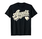Angels Retro Script with Heart Vintage Gift for Men Women T-Shirt