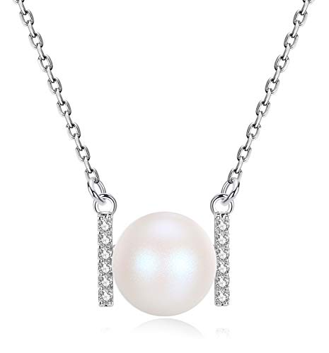 Esottia Choker Necklace Made with Crystal Pearls from Swarovski, Gifts for Women, Ivory White, Silver-Tone, 15 Esottia Choker Necklace Made with Crystal Pearls from Swarovski, Gifts for Women, Ivory White, Silver-Tone, 15